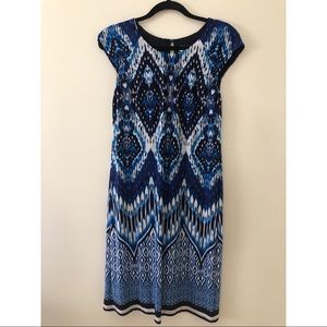 Cato Blue and White Dress